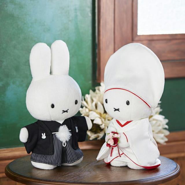 ブルーナ ウェディングドール 和装 ミッフィー miffy ぬいぐるみ ウエディングマスコット ウェルカムドール Dick Bruna Collection 白無垢 紋付袴 角隠し うさこちゃん 結婚式 贈りもの プレゼント ギフト