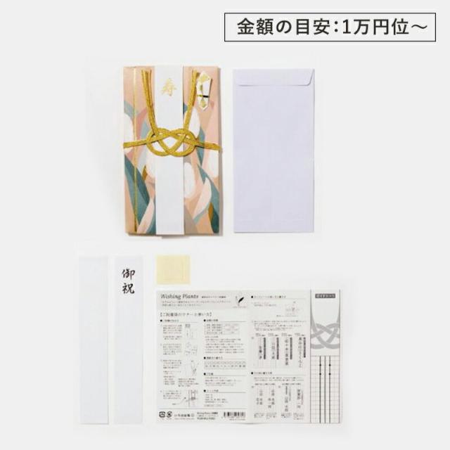 ご祝儀袋 結婚 入籍 挙式 金封 お祝い袋 お祝 祝儀袋 祝儀 封筒 紙袋 袋 華やか 花柄 1植物 万円袋 袋 おしゃれ かわいい バニーテール ローズマリー ヒメリンゴ ミモザ レモン ユーカリ wishing plants
