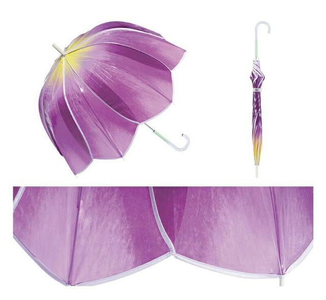 雨傘長傘チューリップアンブレラグラデーション60cmレディースwpc.ワールドパーティー通勤通学軽量クリア透明