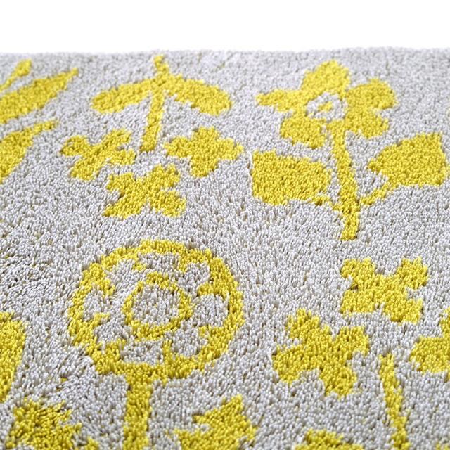 shesay北欧テイストの玄関マット45×70cm花が咲き誇る鳥の羽ばたくマットキッチンマットキッチン台所インテリア北欧室内ラグ滑り止め付き洗えるウォッシャブル洗濯日本製花鳥インテリアおしゃれシンプルアクセントマット