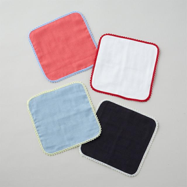 ハンカチ かわいい おしゃれ 小さい ミニサイズ 女性  女の子 10代 20代 30代 ギフト 無料メッセージシール対応 ちいさなハンカチ 日本製 プチギフト 小学生 中学生 高校生 大学生 退職 引越 レース 16cm シンプル オシャレ ハート 綿100% 500円くらい ばらまき 16×16