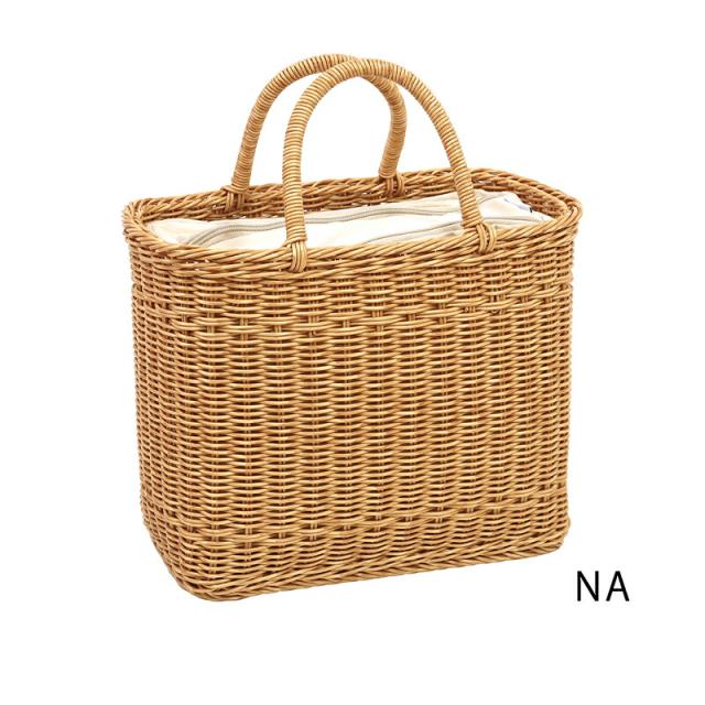 ユティルピクニッククーラーバッグ保冷バッグクーラーバッグ保冷バスケットランチバッグ飲み物お弁当かご籠バッグナチュラルかご編みピクニック保冷バッグcreerクレエかごバッグメルカドバッグ籠バッグカゴバッグ