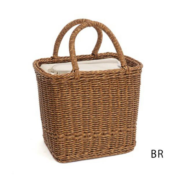 ユティルピクニッククーラーバッグ保冷バッグクーラーバッグ保冷バスケットランチバッグ飲み物お弁当かご籠バッグナチュラルかご編みピクニック保冷バッグcreerクレエかごバッグメルカドバッグ籠バッグカゴバッグ