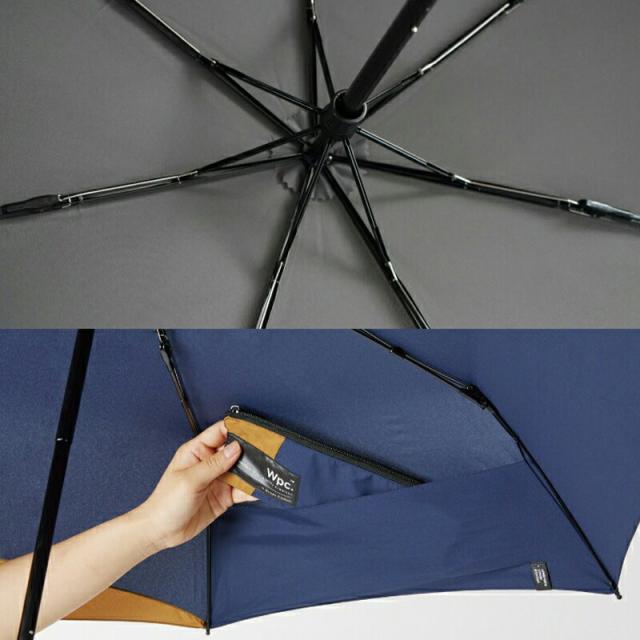 雨傘折りたたみ傘バックプロテクトフォールディングアンブレラUNISEXメンズレディース通勤通学Wpc.折り畳み雨傘晴雨兼用シンプルおしゃれバックパックリュックが濡れない傘ワールドパーティー