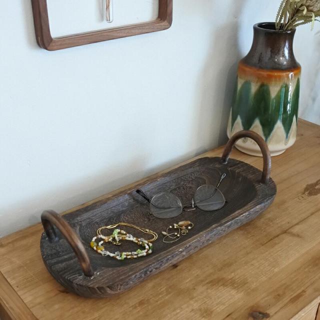 トレイ 置台 ディスプレイ コンポート Lサイズ 小さめ 四角 レクトトレイ 木製 ウッド 木 アクセサリートレイ アクセサリー 観葉植物 グリーン インドアグリーン おしゃれ インテリア 玄関 リビング 雑貨 woodica フラワーアレンジメント シンプル ドライフラワー