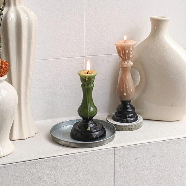 キャンドル キャンドルスティック 蝋燭 ろうそく ハロウィン クリスマス クリスマスインテリア オブジェ クリスマスツリー クリスマスグッズ ディナーキャンドル 結婚式 海外インテリア 置物 ギフト プレゼント クリスマス雑貨 装飾 飾り アンティーク ヴィンテージ