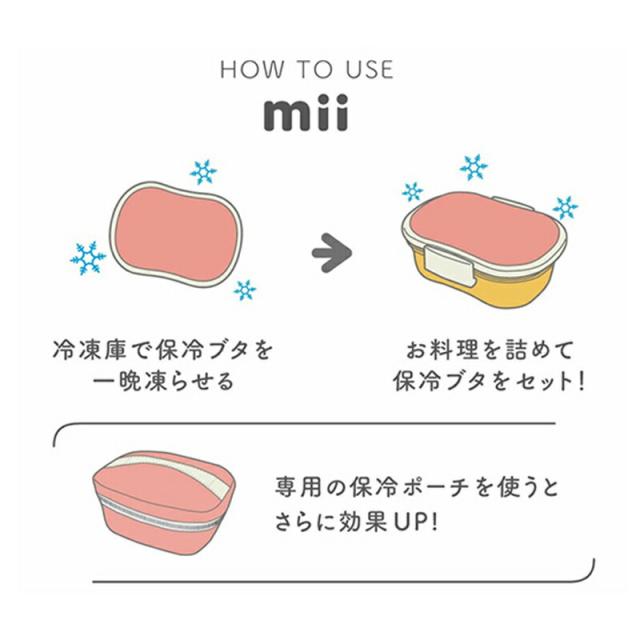 miiキッズ保冷ランチボックスお弁当箱1段保冷剤一体型子ども子供保冷剤幼稚園保育園小学生低学年ランチグッズ日本製グリーンブルーピンクGEL-COOL三好製作所ジェルクール280ml360ml430ml