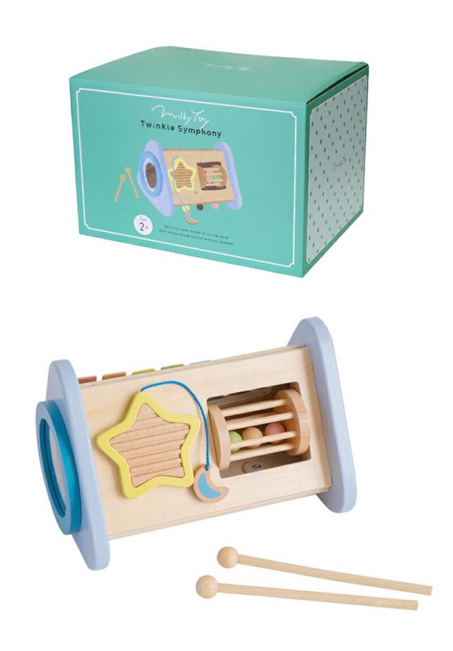 おもちゃ楽器鉄琴太鼓ドラムギロラトルミルキートイティンクルシンフォニートゥインクルシンフォニーmilkytoy出産祝い男の子女の子エドインターGENI