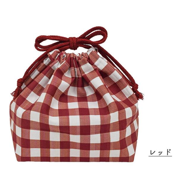 保冷 ランチバッグ ランチ袋 ランチ巾着 巾着 巾着袋 お弁当袋 お弁当包み ランチ袋 おしゃれ かわいい オシャレ チェック チェック柄 子供 大人 OL 入園 保育園 幼稚園 通園 遠足 通学 女の子 男の子 キッズ 可愛い 日本製