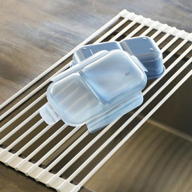 弁当箱 弁当 お弁当 ランチボックス 1段 600ml ドームマン Domeman 大人 レンジ対応 食洗機対応 盛り付けしやすい レンジOK 食洗機OK 一段 4点ロック 洗いやすい シンプル つぶれにくい