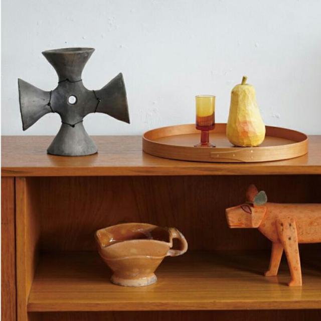 トレー トレイ シェーカーラウンドトレイ シェーカーボックス 木製 チェリー材 天然木 北欧 ナチュラル アクセサリー トレー トレイ 果物 小物 器 お盆 Homestead