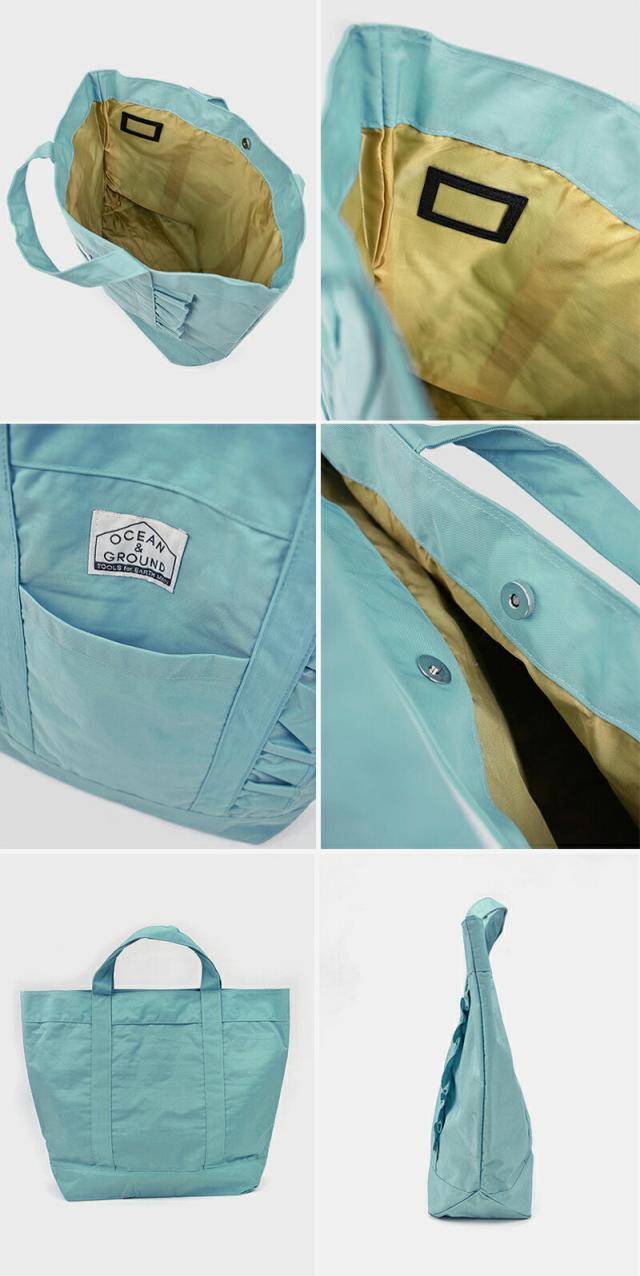 レッスンバッグナイロン女の子オーシャンアンドグラウンドフリルトートバッグOCEAN&GROUNDFRILLピンクグリーンミントミントグリーンネイビー紺色無地子供幼稚園小学生入園入学通園通学おしゃれ小学校保育園おけいこバッグお稽古バッグ