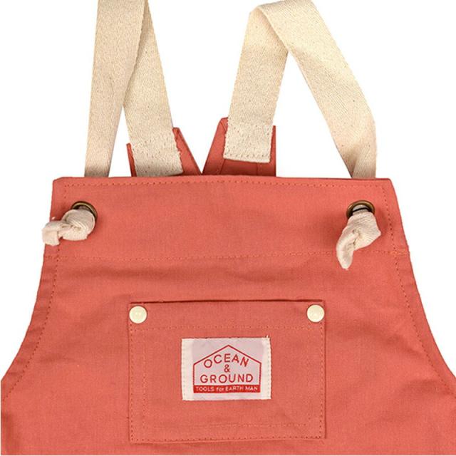 OCEAN＆GROUND エプロン キッズ  子ども 子供 学校 S M L  100 110 120 130 140 150 160 男の子 女の子 三角巾 調理実習 オーシャンアンドグラウンド  ジュニア 可愛い 無地 おしゃれ 保育園 幼稚園 小学生 中学生 小学校 中学校 がっこう