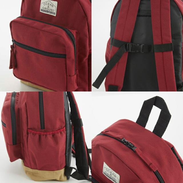 リュック キッズ 子ども用 バックパック  ocean & ground OCEAN＆GROUND オーシャンアンドグラウンド RETRO DAYS レトロ S M BAG バッグ 男の子 女の子 アウトドア 年少 年中 年長 保育園 幼稚園 小学生 低学年 ネイビー ダークブルー レッド ワインレッド ブラック