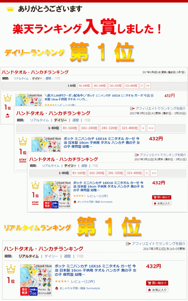 楽天ランキング1位入賞！