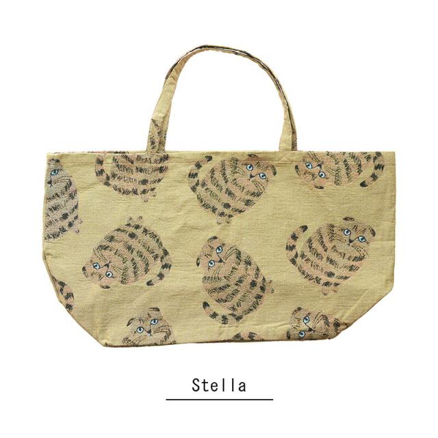 松尾ミユキマーケットバッグ花柄エコバッグトートバッグトートショッピングバッグ猫花柄北欧マザーズバッグママバッグマチ広ポケット付き内ポケット