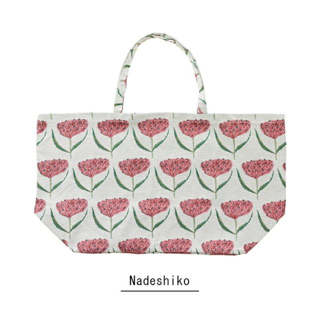松尾ミユキマーケットバッグ花柄エコバッグトートバッグトートショッピングバッグ猫花柄北欧マザーズバッグママバッグマチ広ポケット付き内ポケット