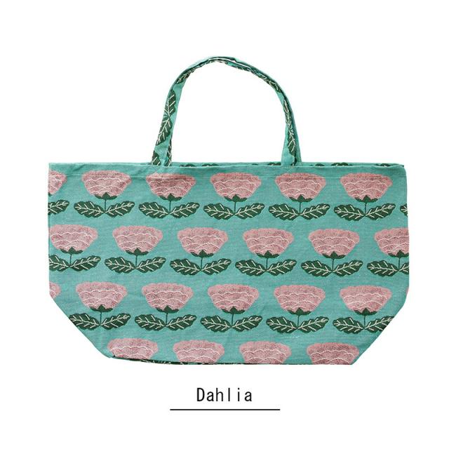 松尾ミユキマーケットバッグ花柄エコバッグトートバッグトートショッピングバッグ猫花柄北欧マザーズバッグママバッグマチ広ポケット付き内ポケット