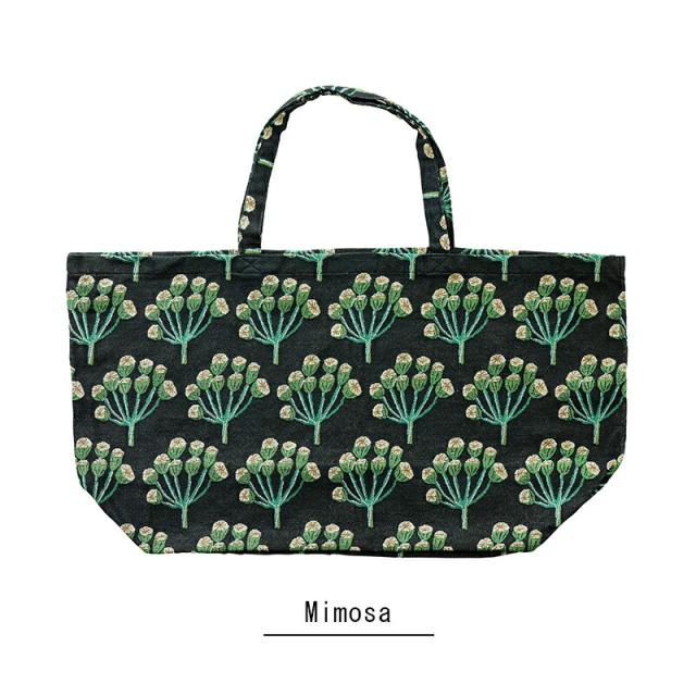 松尾ミユキマーケットバッグ花柄エコバッグトートバッグトートショッピングバッグ猫花柄北欧マザーズバッグママバッグマチ広ポケット付き内ポケット