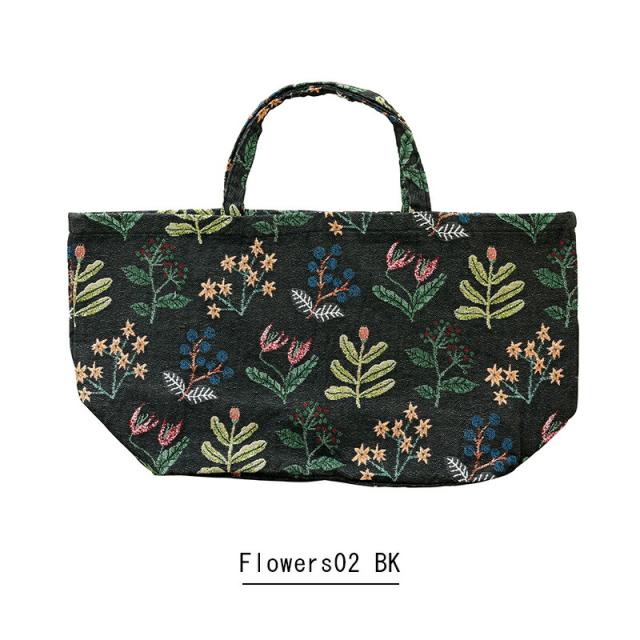 松尾ミユキマーケットバッグ花柄エコバッグトートバッグトートショッピングバッグ猫花柄北欧マザーズバッグママバッグマチ広ポケット付き内ポケット