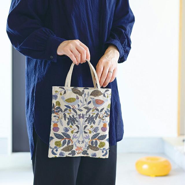 松尾ミユキ ミニバッグ トートバッグ トート ミニトート 鳥 bird 花柄 うさぎ りす 植物 北欧 刺繍 ミニバッグ おしゃれ 手提げ 手さげバッグ プレゼント ギフト 母の日 かわいい オシャレ 作家 誕生日