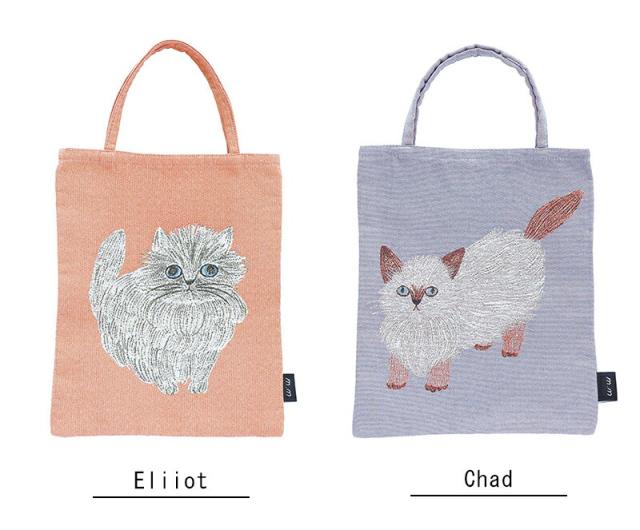 松尾ミユキミニバッグトートバッグトートミニトート動物アニマル犬アルパカクマ熊くまベアオカメインコインコ鳥ジャガード猫北欧