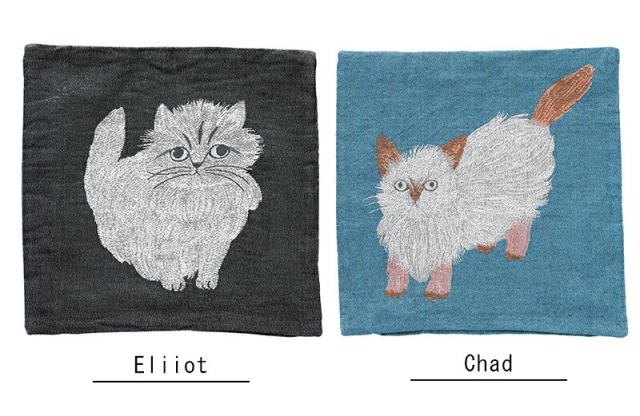 松尾ミユキ クッションカバー クッション 動物 アニマル 猫 cat リス 鳥 bird バード 北欧 ゴブラン織