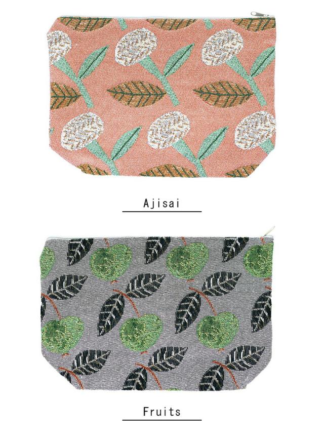 松尾ミユキ ポーチ ミニポーチ トラベルポーチ コスメポーチ 花柄 北欧 小物入れ バッグ 収納ケース 巾着 巾着袋 Nanohana Suzuran Ajisai Fruits Mimosa なのはな すずらん あじさい フルーツ ミモザ