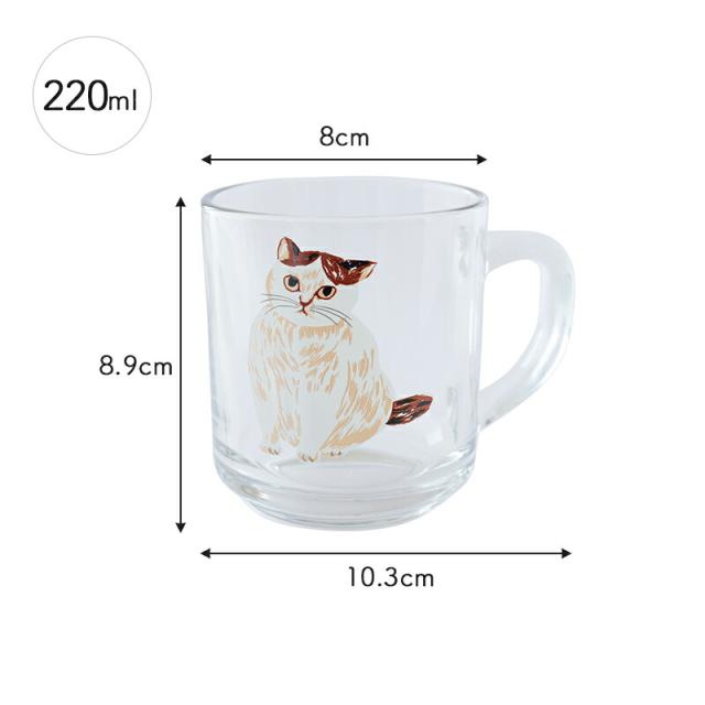 松尾ミユキ グラス グラス コップ おしゃれ タンブラー 食器 かわいい 猫 北欧 115ml 5.5oz