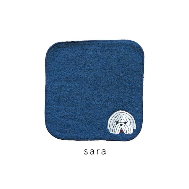 山鳩舎動物エンブロイダリータオルタオルハンカチミニタオル刺繍ワンポイントタオルレディースギフトプレゼント猫ねこネコイヌ犬ネコ猫Yamabatoshaみやぎちかおしゃれキッズcatdog