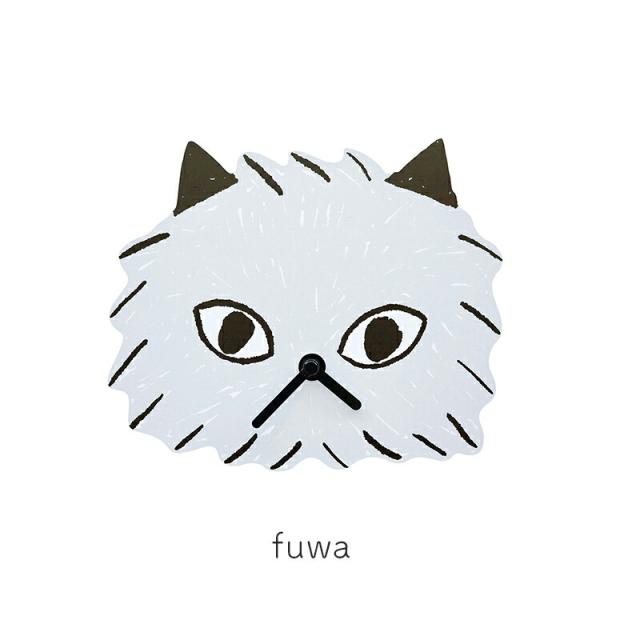 山鳩舎 ダイカットクロック ウォールクロック 掛け時計 壁 壁掛け イヌ 犬 ネコ 猫 くま 熊 クマ Yamabatosha  みやぎちか 時計 時計 子供 子供部屋 北欧 おしゃれ マルチーズ シンプル ナチュラル 軽量 キッズ bear cat dog