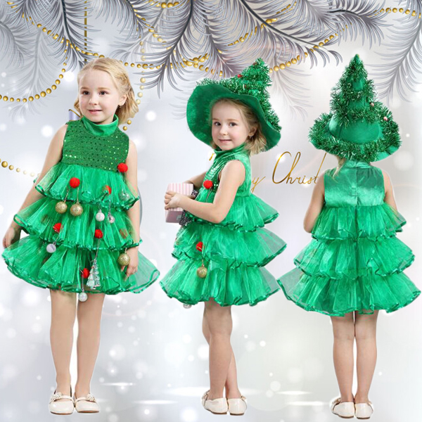 即納 新発売 クリスマスツリー衣装 子ども用 クリスマス衣装 クリスマス サンタクロース 仮装 コスプレ コスチューム ツリー