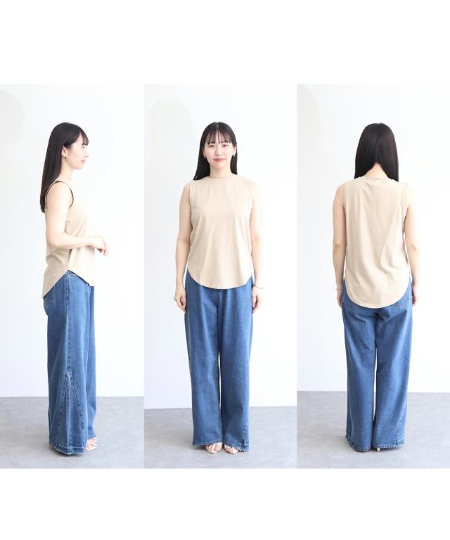 レディース ファッション プチプラ ノースリーブ Tシャツ タンクトップ 着回し