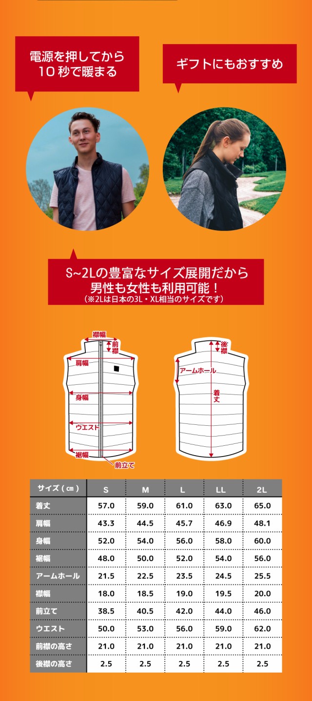 しているの ヒートべスト の通販はau PAY マーケット - さくら電子|商品ロットナンバー:244555950 電熱べスト XHV-02 USB スポーツ・アウトドア しているの