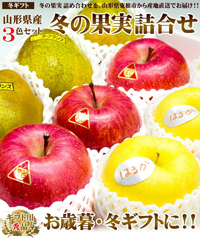 秀品 冬の果実3色詰め合わせ