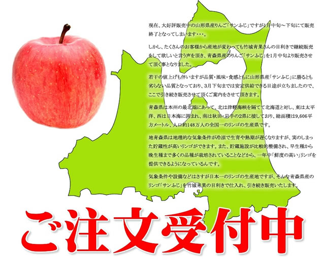青森県産 ご家庭用 りんご サンふじ