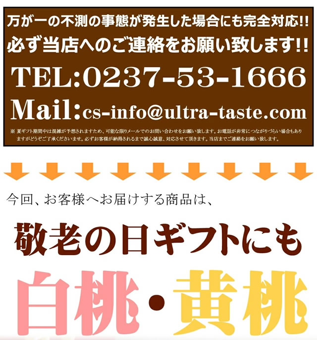 山形県産 白桃・黄桃 詰合せ