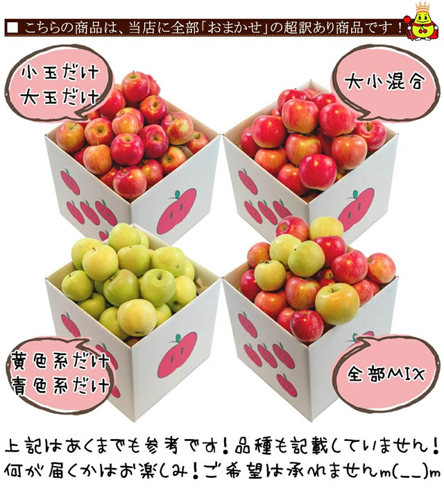 品種おまかせ 訳あり りんご