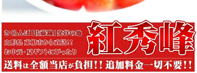 山形県産 さくらんぼ 紅秀峰