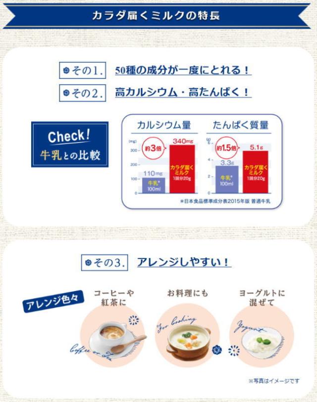 カラダ届くミルク