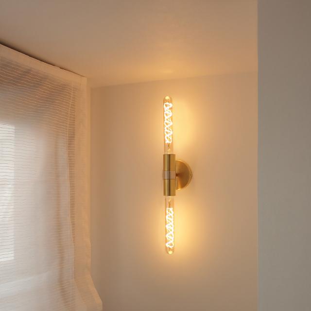 2個セット　ゴールド　ウォールライト おしゃれ ブラケットライト ライト E26 楽天市場】2年保証 電球付き ゴールド ブラケットライト