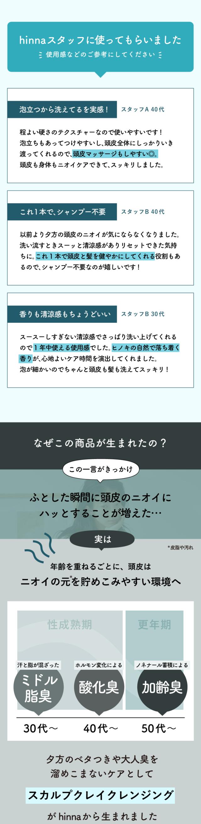 hinna スカルプクレイクレンジング