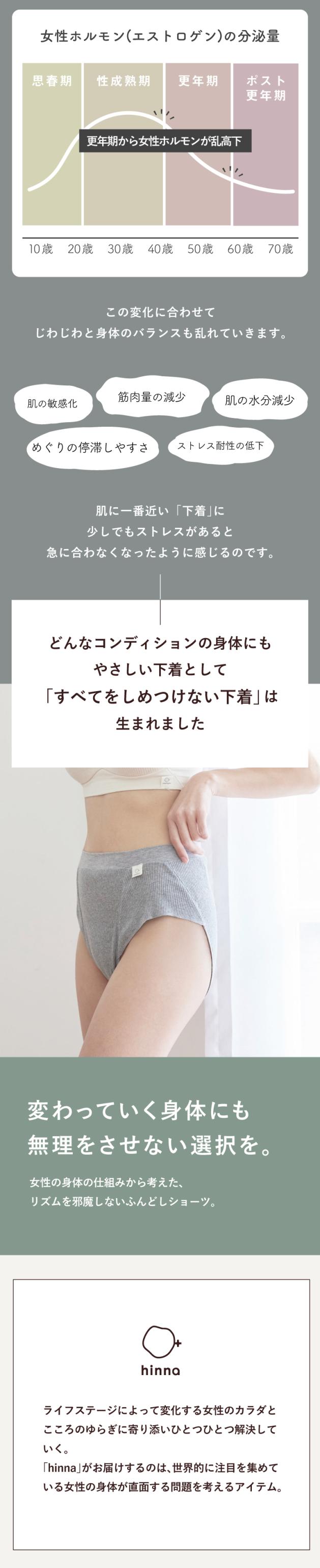 hinna ふわリブ オーガニックコットン ふんどしショーツ