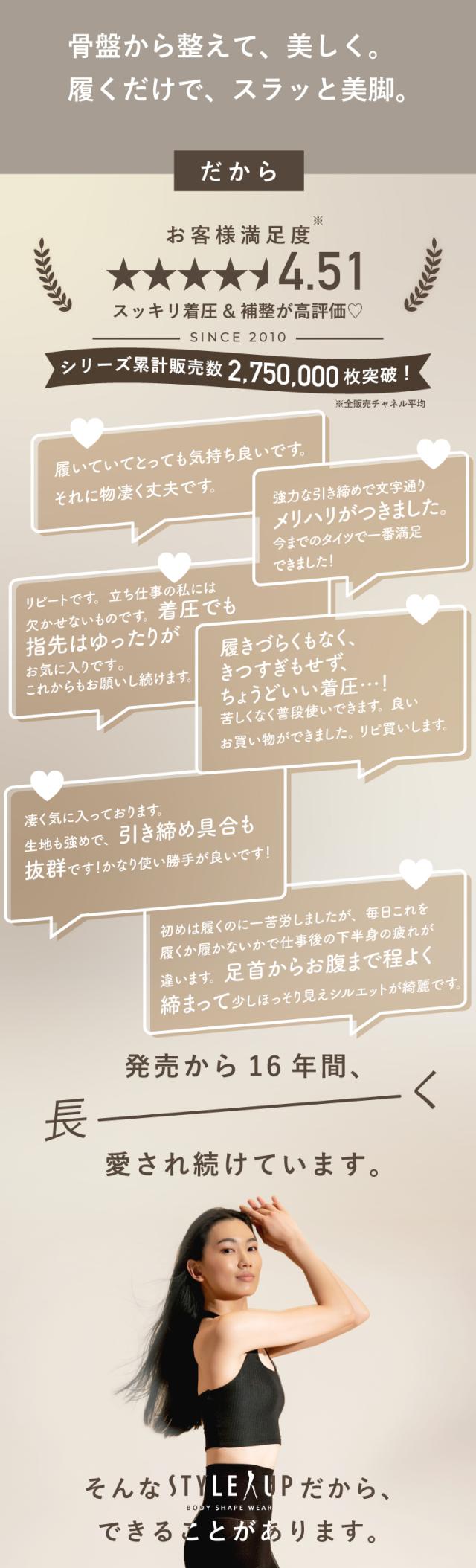 販売から13年、気持ちよさ、快適、苦しくない、だけど整うというたくさんのお客様からのレビュー！