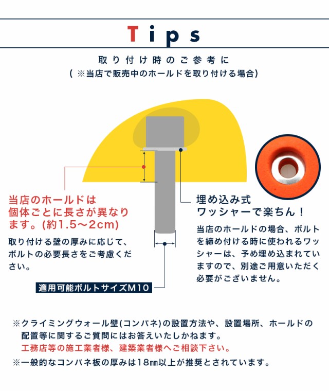 クライミングホールド 取り付け用ボルト 30個セット