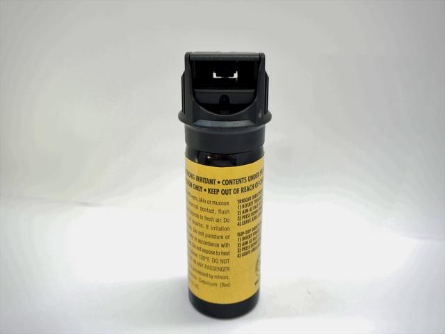 催涙スプレーエリミネーター2オンスフリップトップ裏面