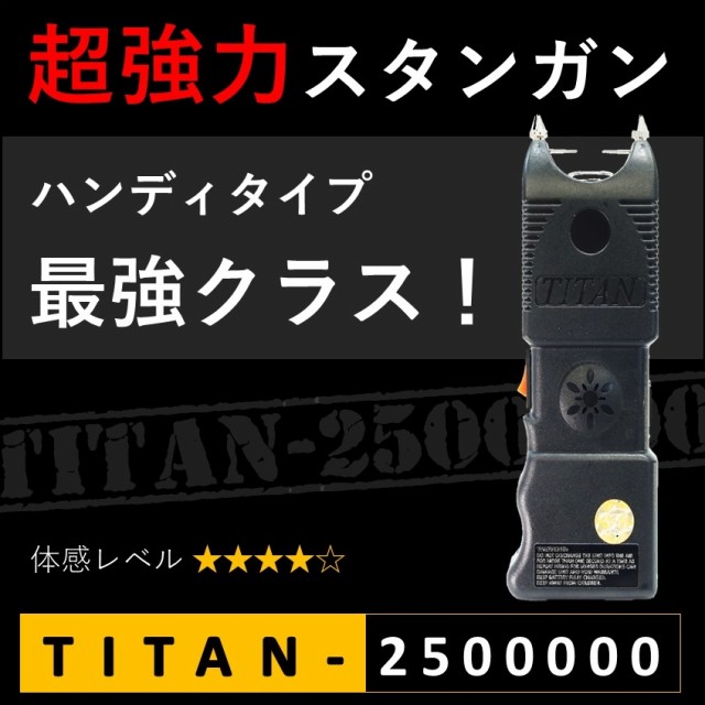 スタンガン TITAN-2500000 タイタン250万ボルト 充電式 送料無料 最