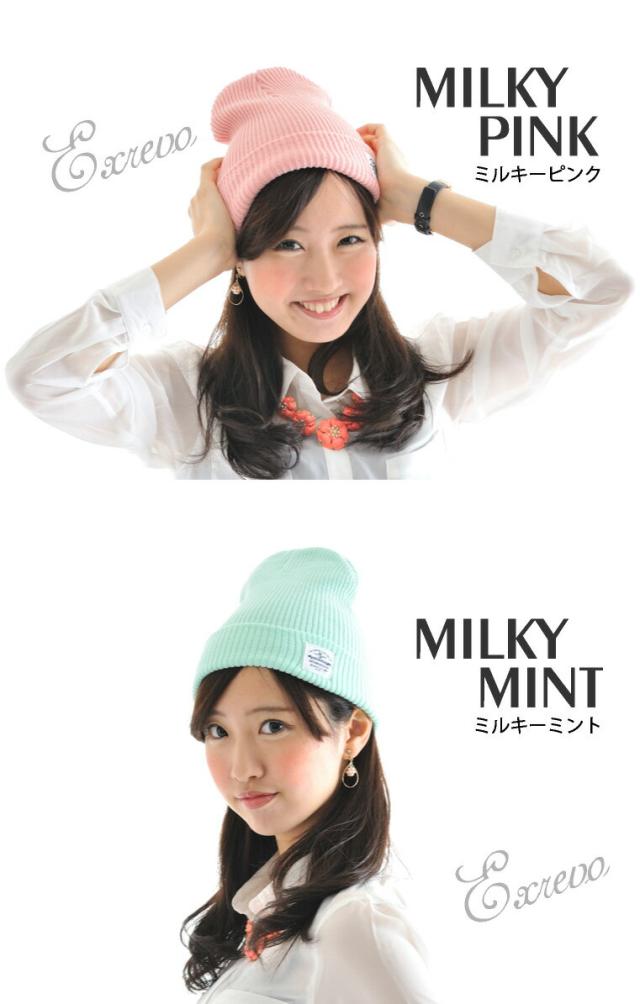 春夏 ニット帽 コットン ワッペン