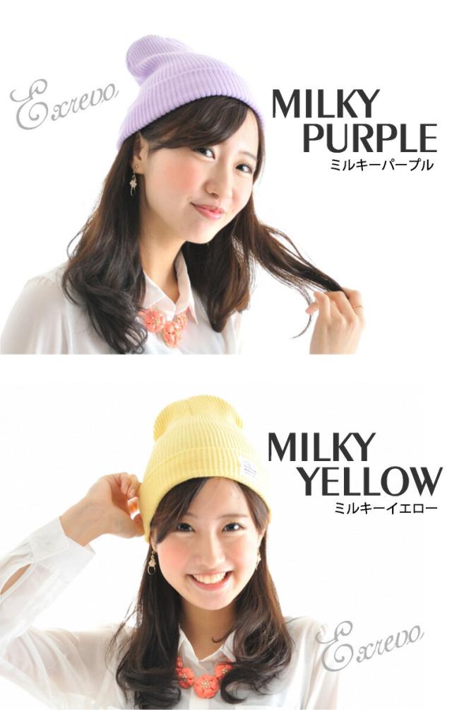 春夏 ニット帽 コットン ワッペン