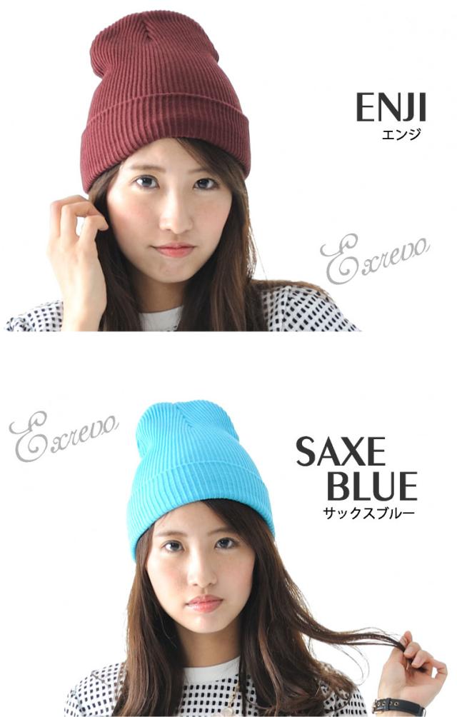 春夏 ニット帽 コットン ワッペン